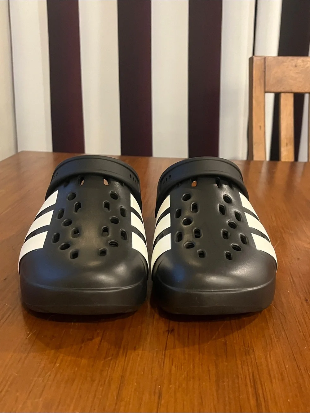 Adidas Adilette Clog 2.0 Shoes JQ8058 new black white Mens Size 9 / Women’s 10